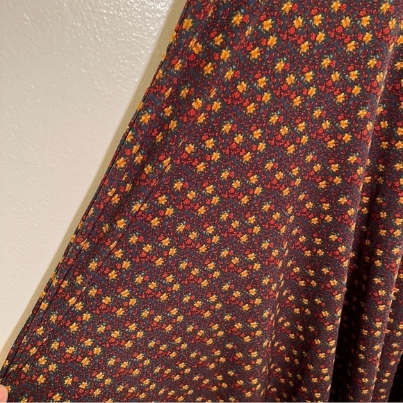 LulaRoe Azure A-Line Skirt Turquoise Floral - Picture 5 of 11